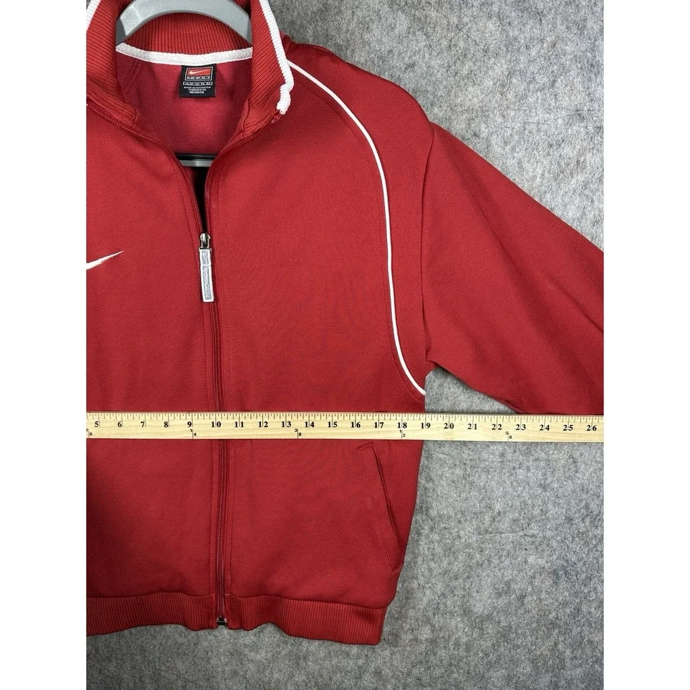 Nike Team Y2K Track Jacket Red White Full Zip Swoosh Youth XL Vintage 2000s